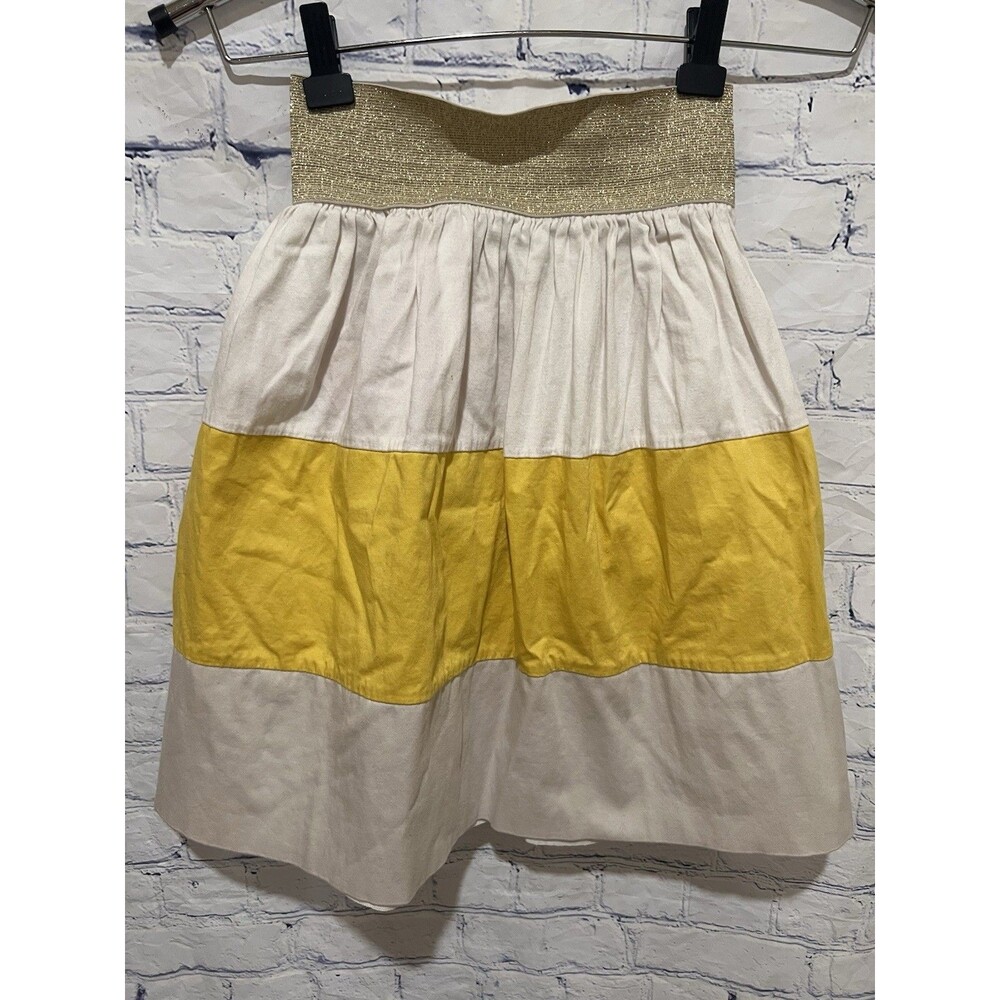 Girls ZOE LTD Skirt Designer A Line Yellow & White Size 10